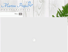 Tablet Screenshot of martinepropice.com